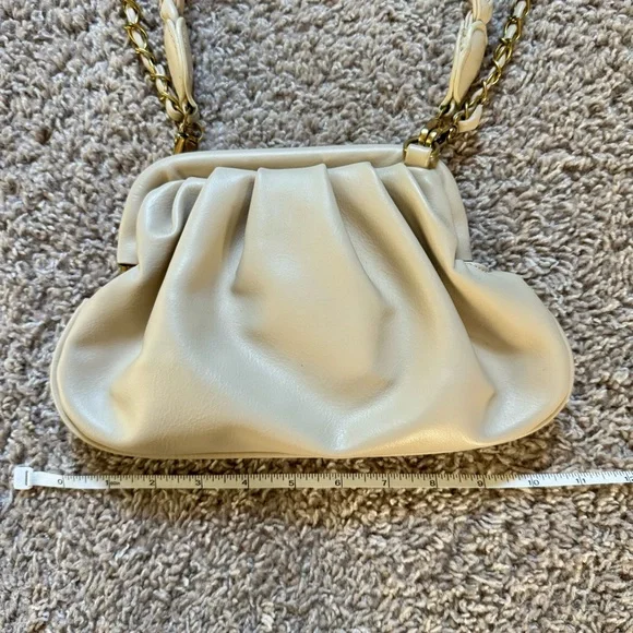 Anthropologie Oona Clutch Purse in Ivory With 2 Straps - Boho & Neutral Chic - Picture 6 of 9
